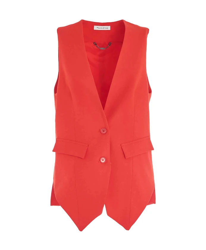 Красный элегантный изысканный жилет-пуловер Manila Grace, красный
Красный элегантный изысканный жилет-пуловер Manila Grace, красный