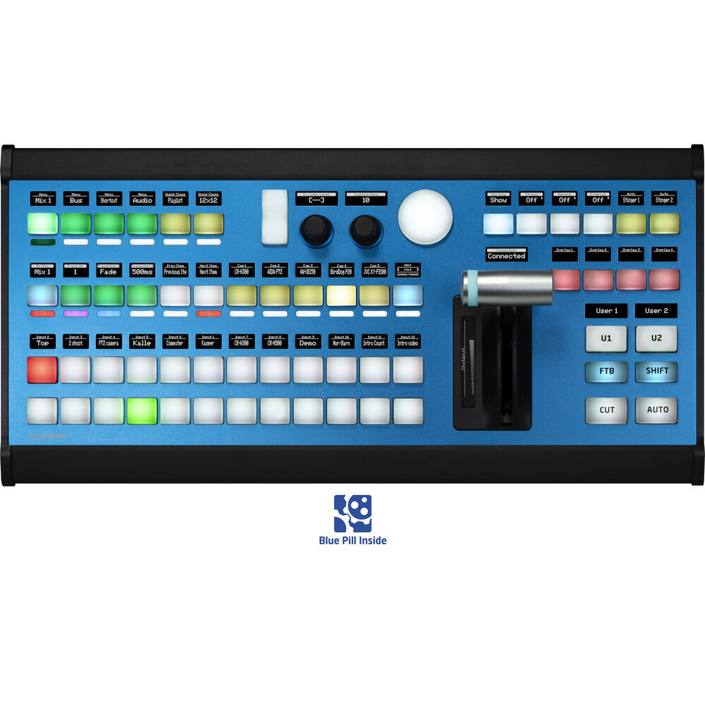 Контроллер SKAARHOJ Air Fly Pro Desktop с синей таблеткой внутри
Контроллер SKAARHOJ Air Fly Pro Desktop с синей таблеткой внутри