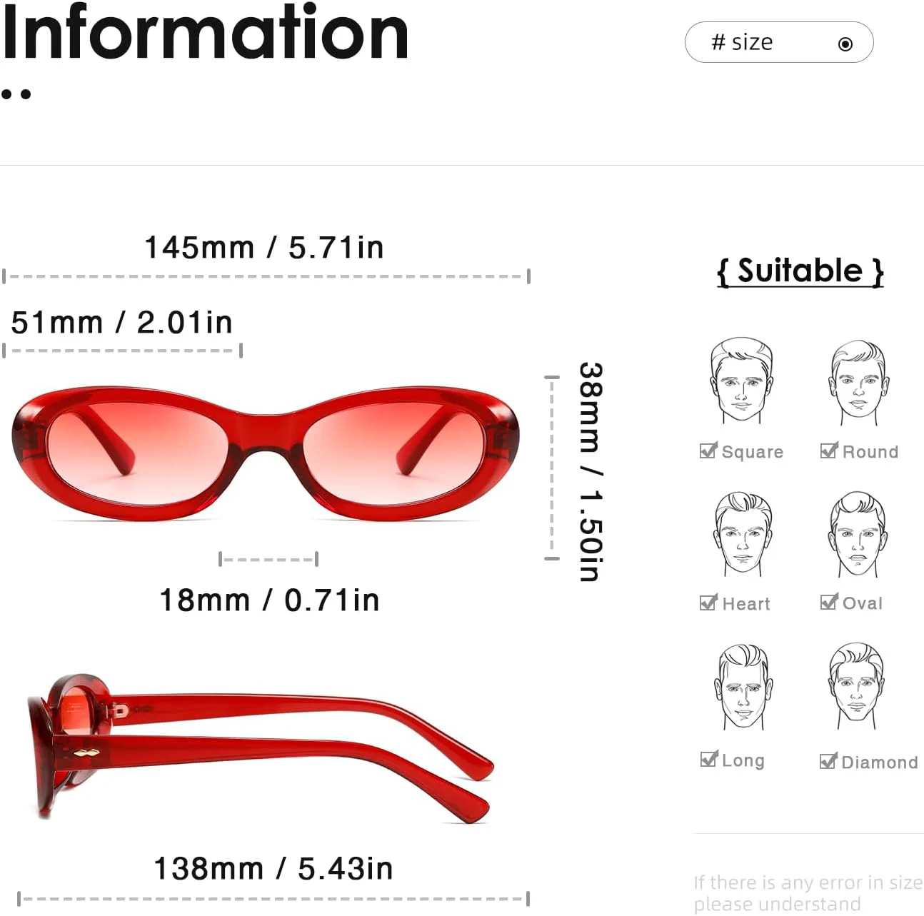 Ретро-солнцезащитные очки овальной формы для женщин и мужчин, модные миниатюрные овальные солнцезащитные очки с винтажным шармом 90-х Thryvox, Red/Gradient Red
Ретро-солнцезащитные очки овальной формы для женщин и мужчин, модные миниатюрные овальные солнцезащитные очки с винтажным шармом 90-х Thryvox, Red/Gradient Red