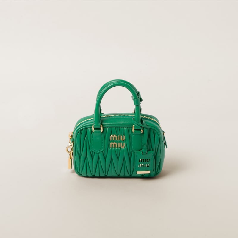 Сумка Arcadie из стеганой кожи наппа Miu Miu, зеленый
Сумка Arcadie из стеганой кожи наппа Miu Miu, зеленый