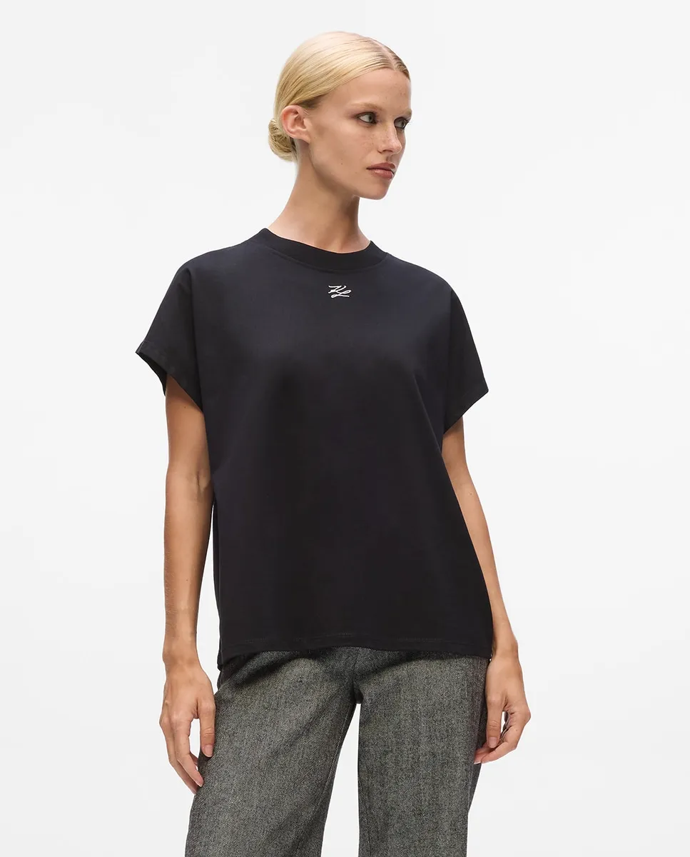 Футболка свободного кроя с автографом Карла Лагерфельда Karl Lagerfeld, черный
Футболка свободного кроя с автографом Карла Лагерфельда Karl Lagerfeld, черный