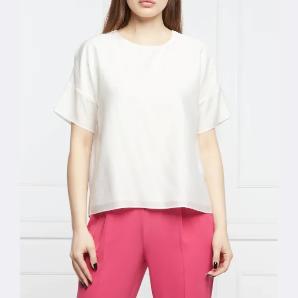 Блуза свободного кроя из комалы Silvian Heach, белый
Блуза свободного кроя из комалы Silvian Heach, белый