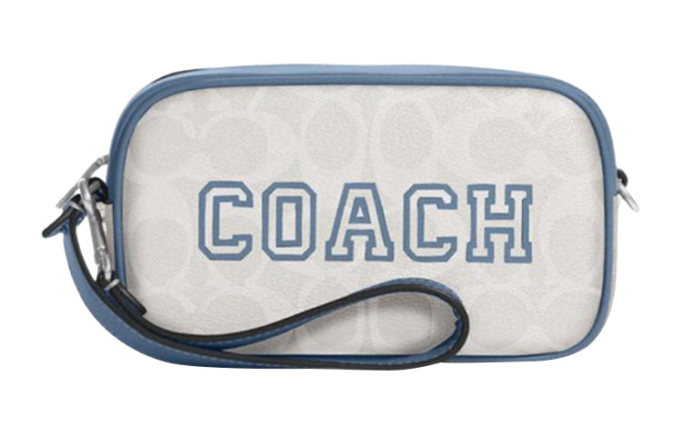 Сумка на запястье Jamie из искусственной кожи Клатч Маленький размер Женская Мел Белый и Индиго COACH
Сумка на запястье Jamie из искусственной кожи Клатч Маленький размер Женская Мел Белый и Индиго COACH