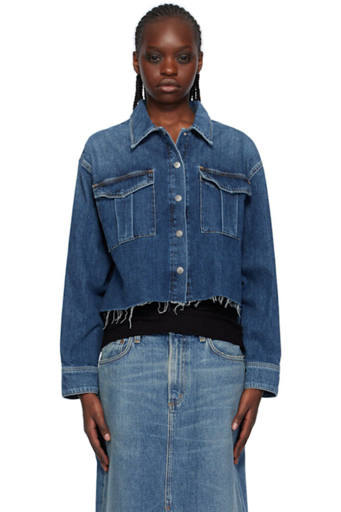 Синяя джинсовая рубашка Nyx AGOLDE
Синяя джинсовая рубашка Nyx AGOLDE