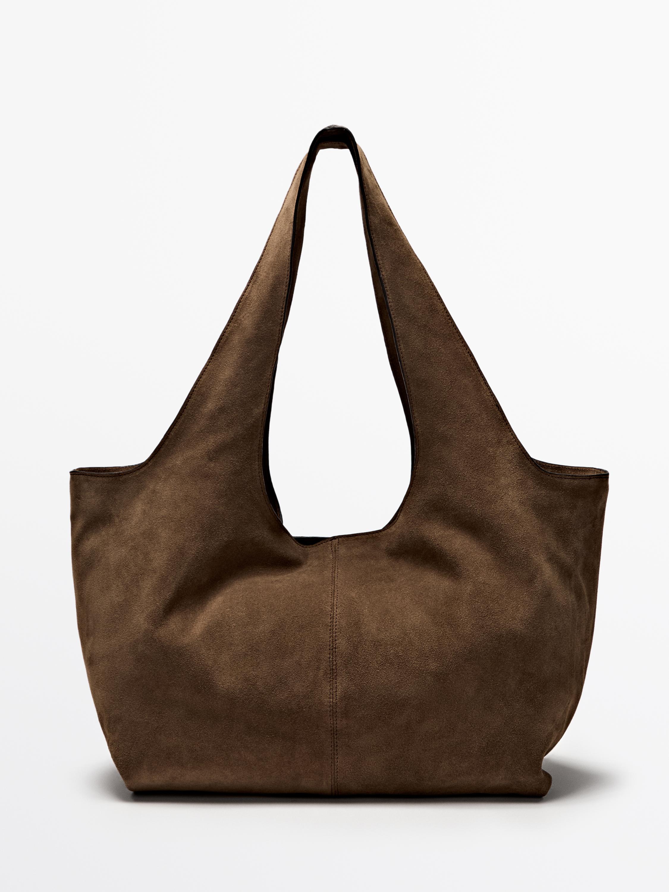 Макси-тоут из спилковой кожи Massimo Dutti, ecru
Макси-тоут из спилковой кожи Massimo Dutti, ecru