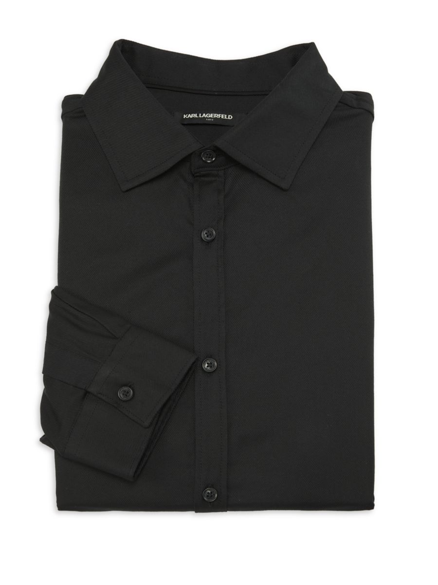 Рубашка современного кроя из тканого материала Karl Lagerfeld Paris, черный
Рубашка современного кроя из тканого материала Karl Lagerfeld Paris, черный