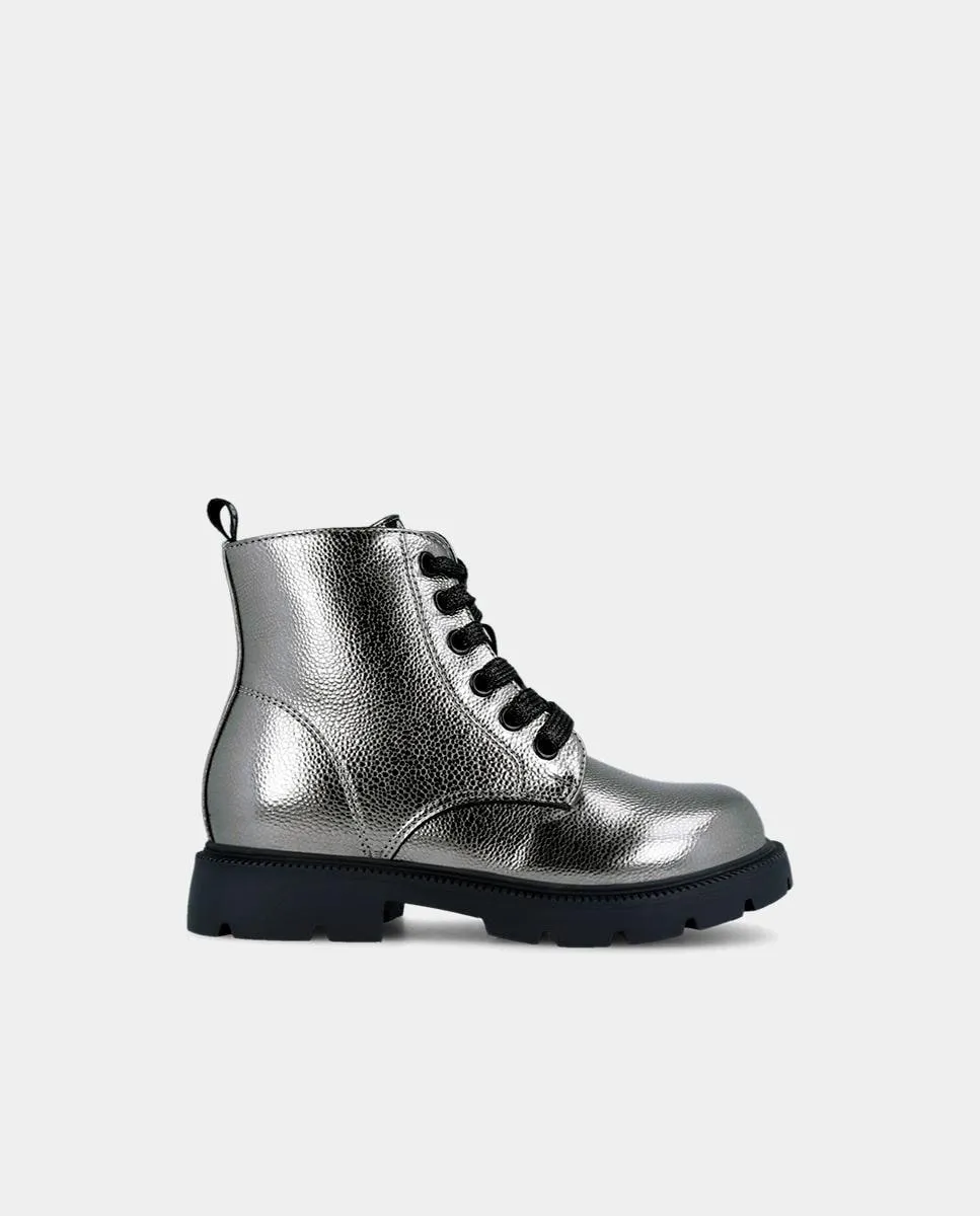 Детские ботинки в военном стиле с застежкой-молнией и шнурками Garvalín, серебряный
Детские ботинки в военном стиле с застежкой-молнией и шнурками Garvalín, серебряный