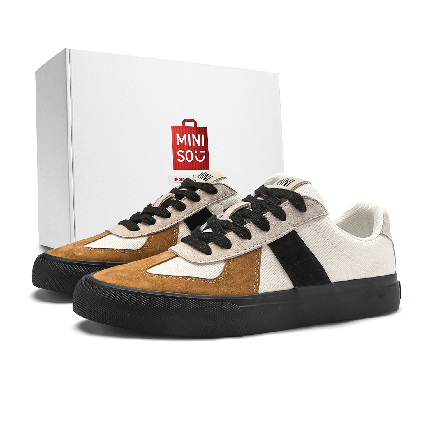 MINISO Низкие скейтерские кроссовки унисекс черные белые бежевые коричневые, цвет Black White Beige Brown
MINISO Низкие скейтерские кроссовки унисекс черные белые бежевые коричневые, цвет Black White Beige Brown