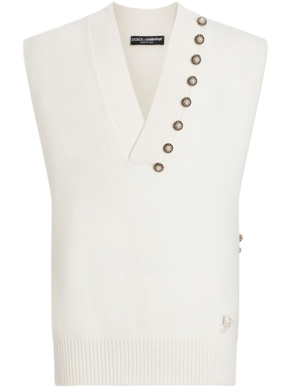Жилет, украшенный кристаллами Dolce & Gabbana, белый
Жилет, украшенный кристаллами Dolce & Gabbana, белый
