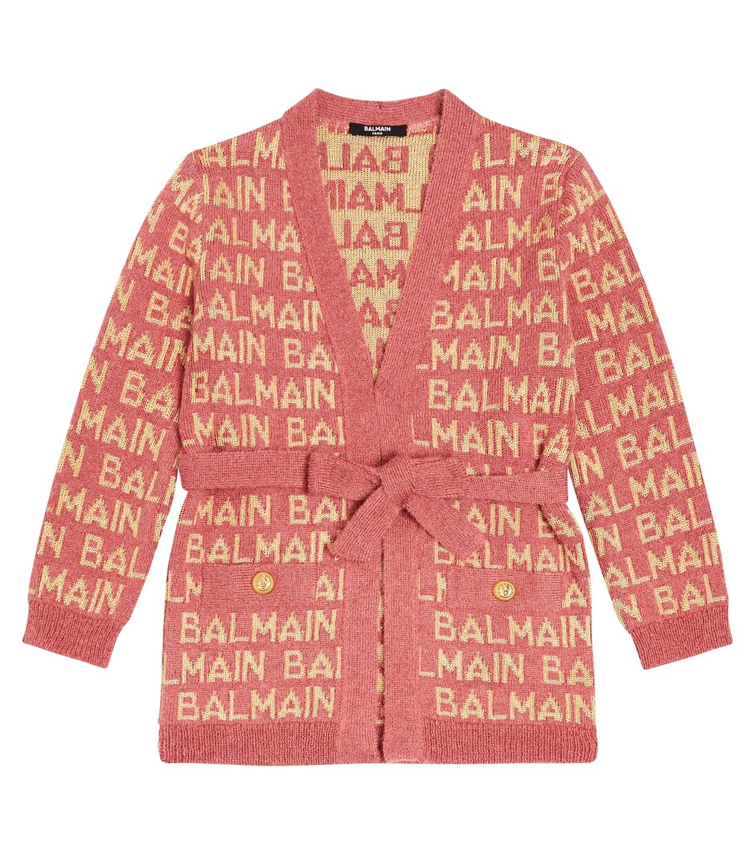 Кардиган интарсия Balmain Kids, красный 
Кардиган интарсия Balmain Kids, красный