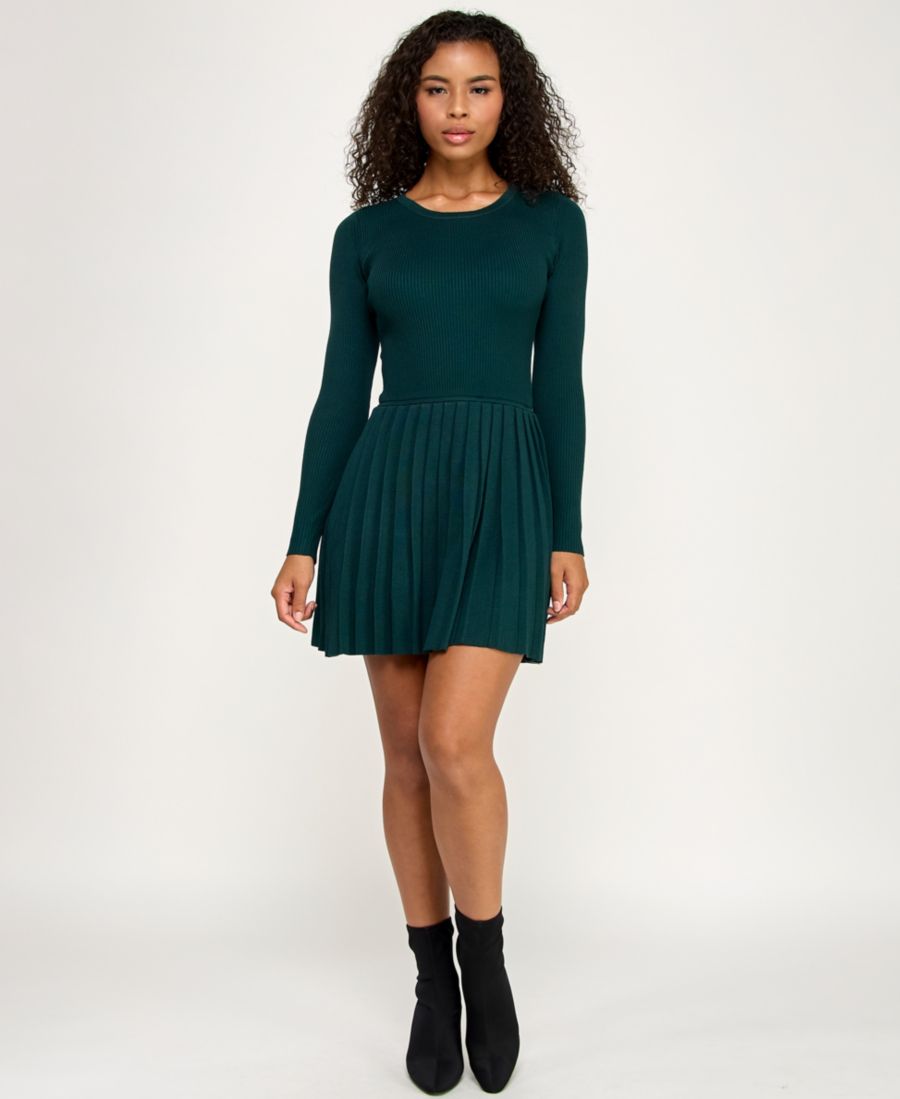 Детское плиссированное платье-свитер с круглым вырезом и расклешенной юбкой BCX, Evergreen
Детское плиссированное платье-свитер с круглым вырезом и расклешенной юбкой BCX, Evergreen