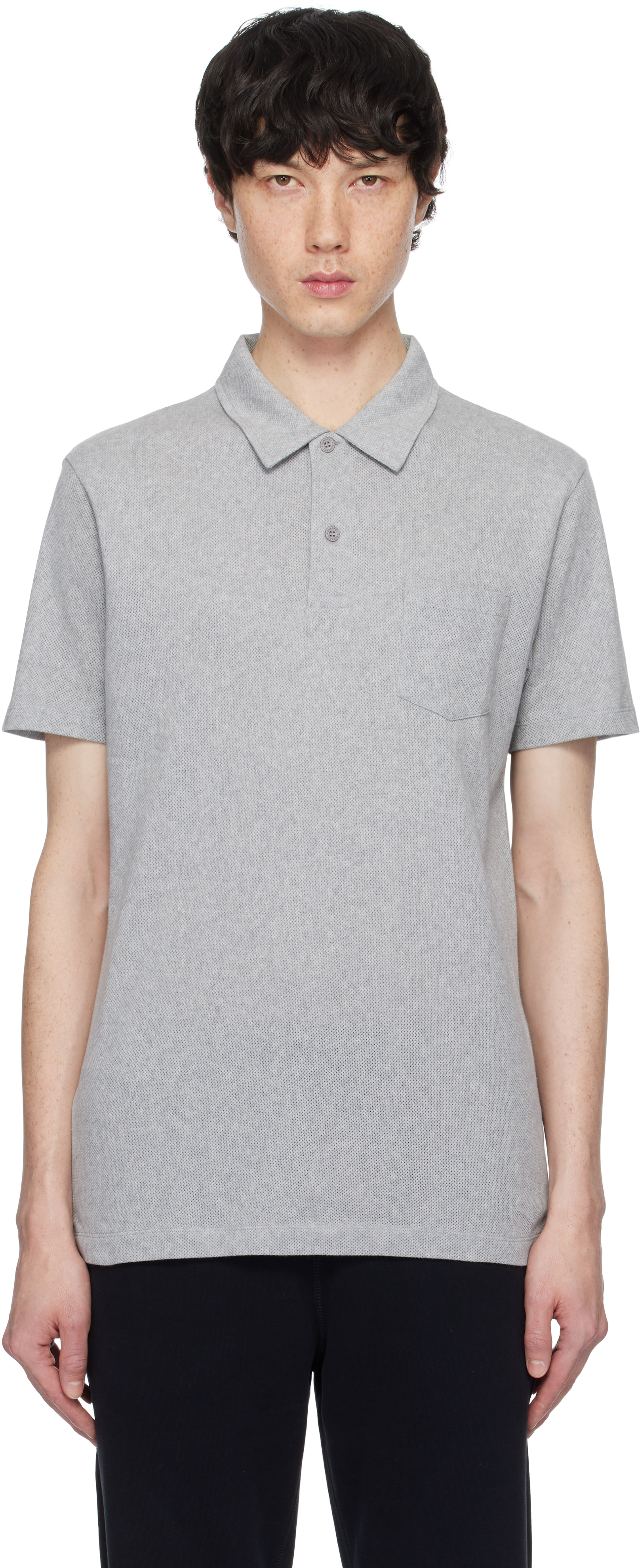 Серый Ривьера Поло Sunspel, Grey melange
Серый Ривьера Поло Sunspel, Grey melange