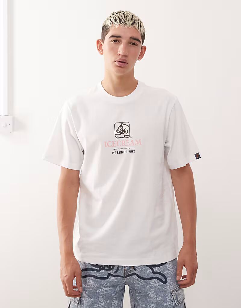 Футболка "МОРОЖЕНОЕ, мы подаём его лучше всех" белого цвета Icecream
Футболка "МОРОЖЕНОЕ, мы подаём его лучше всех" белого цвета Icecream