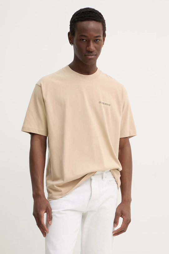 Хлопковая футболка Guess Jeans, бежевый
Хлопковая футболка Guess Jeans, бежевый