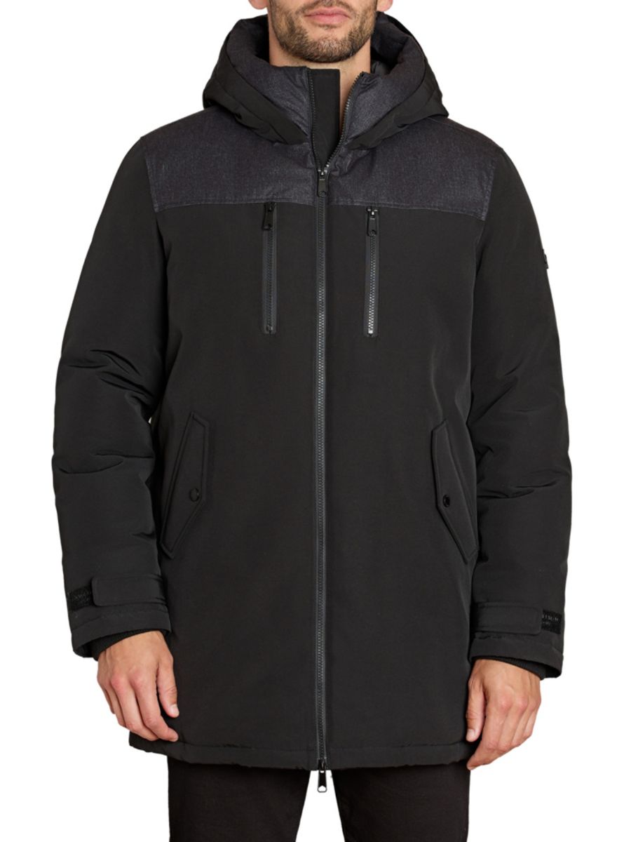 Шерстяная комбинированная парка Expedition Sam Edelman, черный
Шерстяная комбинированная парка Expedition Sam Edelman, черный