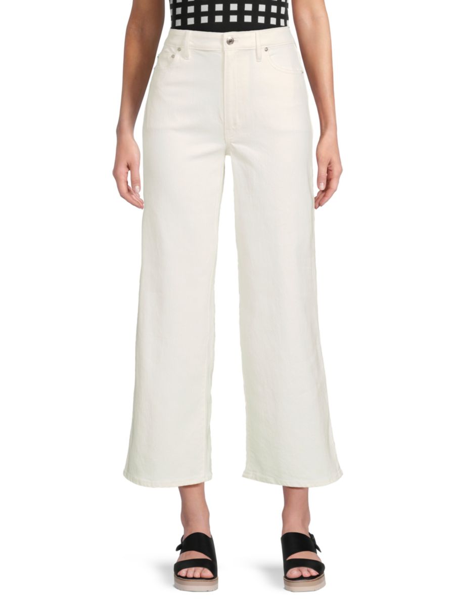 Укороченные расклешенные джинсы с высокой талией Derek Lam 10 Crosby, экрю
Укороченные расклешенные джинсы с высокой талией Derek Lam 10 Crosby, экрю