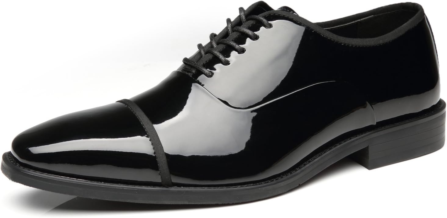 Туфли смокинговые из лакированной кожи для свадьбы, мужские оксфорды с закрытым носком и шнуровкой, формальные деловые Faranzi, черный
Туфли смокинговые из лакированной кожи для свадьбы, мужские оксфорды с закрытым носком и шнуровкой, формальные деловые Faranzi, черный