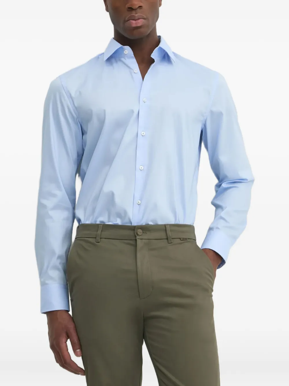 Хлопковая рубашка с длинными рукавами BOSS, синий
Хлопковая рубашка с длинными рукавами BOSS, синий