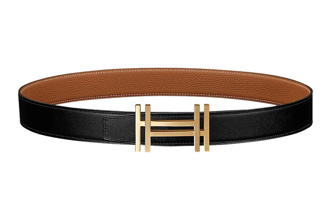 Ремень мужской двусторонний из телячьей кожи Royal Togo черный/золотой 3,2 см HERMES
Ремень мужской двусторонний из телячьей кожи Royal Togo черный/золотой 3,2 см HERMES
