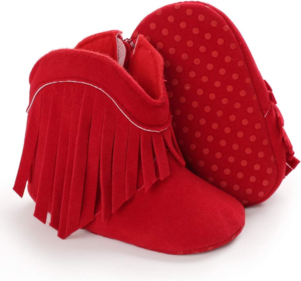 Сапожки для девочек SOFMUO с бахромой в ковбойском стиле, молния сбоку, мокасины, нескользящие детские ботиночки из замши, первые туфли для малыша
Сапожки для девочек SOFMUO с бахромой в ковбойском стиле, молния сбоку, мокасины, нескользящие детские ботиночки из замши, первые туфли для малыша