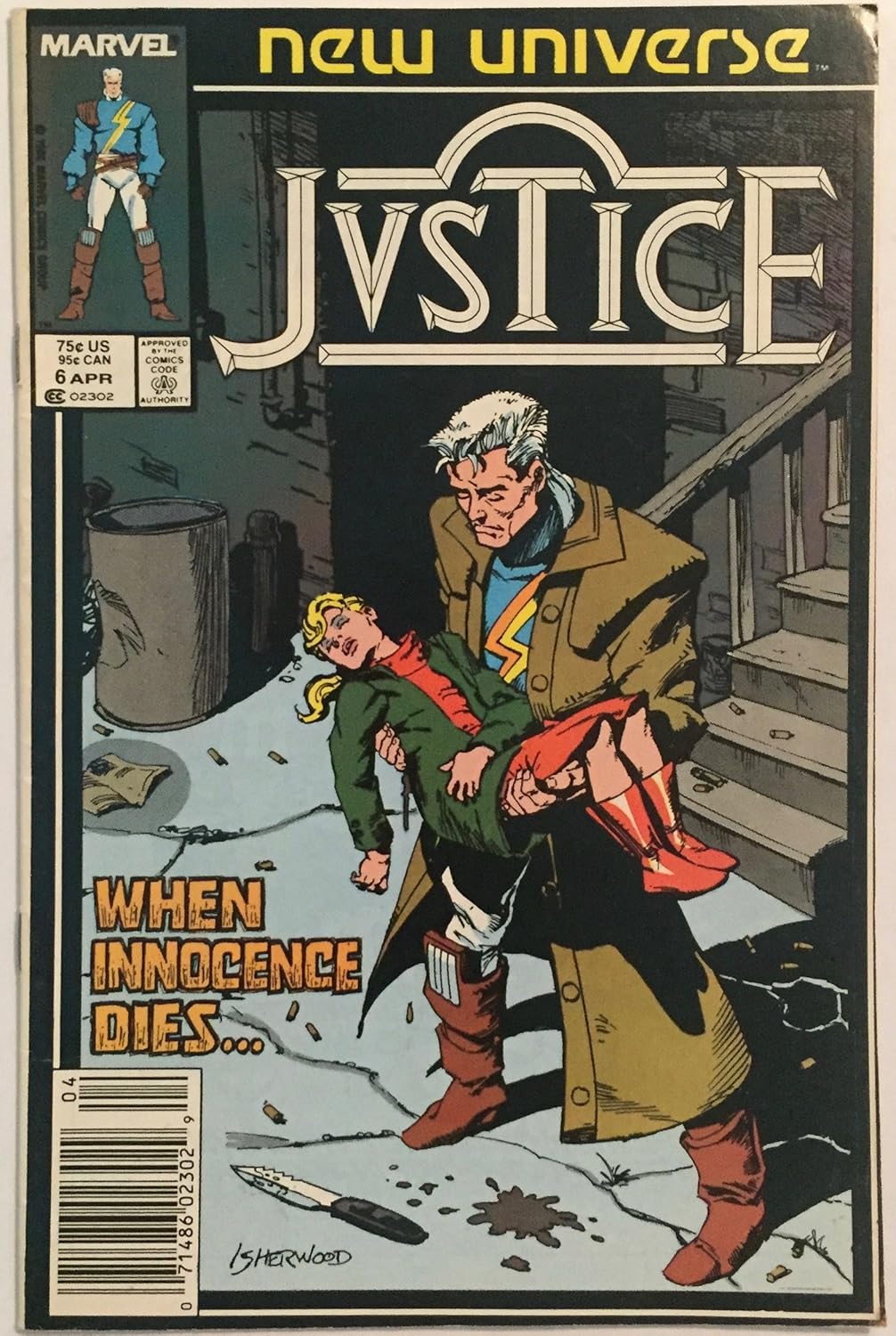 New Universe Justice - # 6 April 1986 (Marvel Comics)
New Universe Justice - # 6 April 1986 (Marvel Comics)
