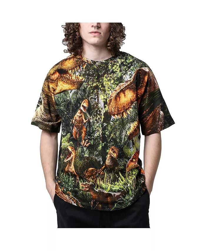 Мужская и женская зеленая футболка с крупным графическим принтом «Парк Юрского периода: Хищники» DUMBGOOD
Мужская и женская зеленая футболка с крупным графическим принтом «Парк Юрского периода: Хищники» DUMBGOOD