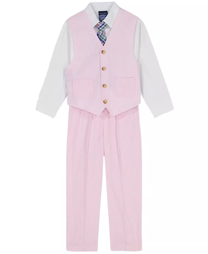 Комплект для малышей и мальчиков из 4 предметов: жилет и галстук в полоску Nautica
Комплект для малышей и мальчиков из 4 предметов: жилет и галстук в полоску Nautica