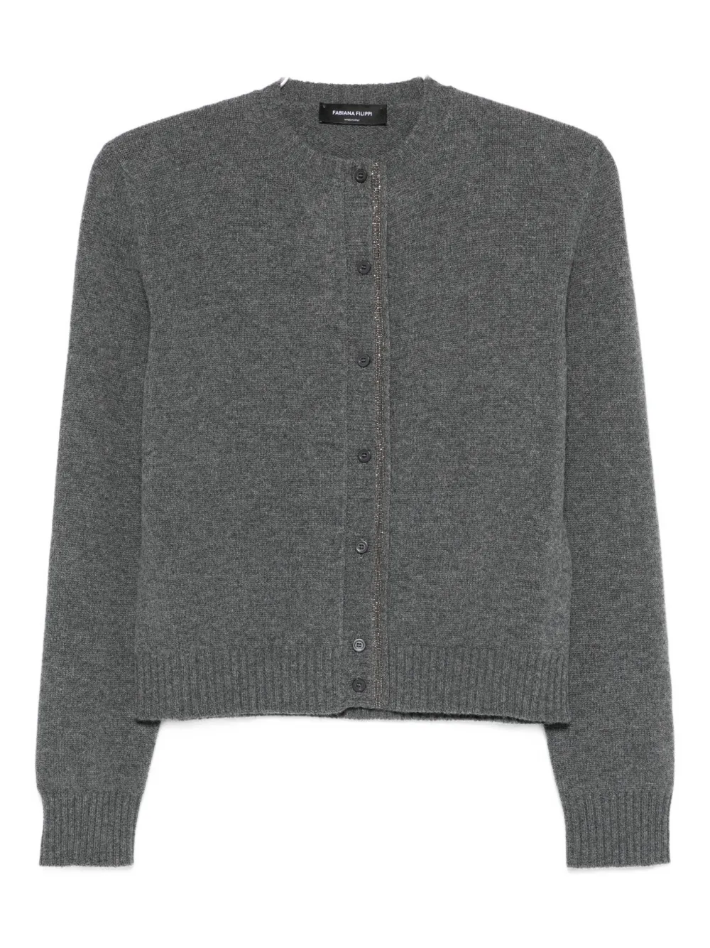 Кардиган с декоративными пуговицами спереди Fabiana Filippi, серый 
Кардиган с декоративными пуговицами спереди Fabiana Filippi, серый