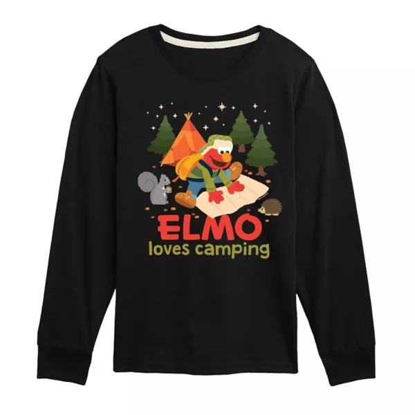 Футболка с длинным рукавом с принтом «Улица Сезам, Элмо любит кемпинг» для мальчиков 8-20 лет Licensed Character, черный
Футболка с длинным рукавом с принтом «Улица Сезам, Элмо любит кемпинг» для мальчиков 8-20 лет Licensed Character, черный