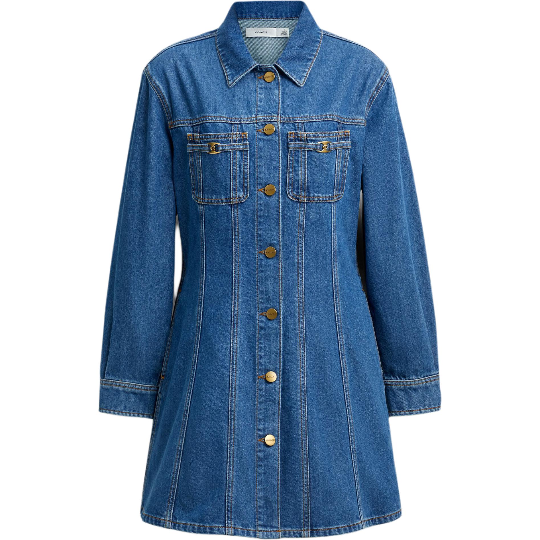 Женское платье с длинными рукавами FW25 COACH, синий
Женское платье с длинными рукавами FW25 COACH, синий