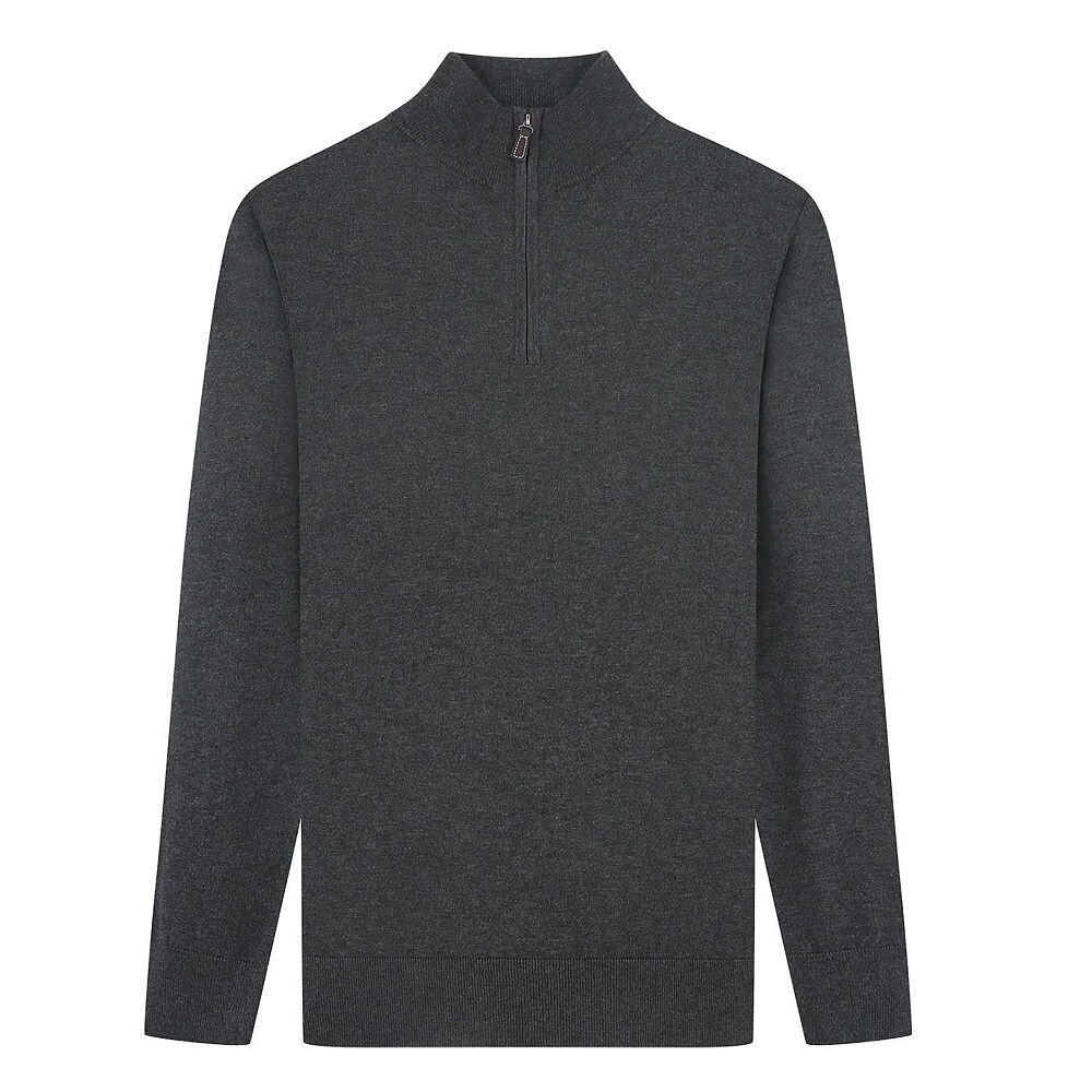 Tom Baine Мужской кашемировый свитер приталенного кроя на молнии на четверть, цвет Charcoal
Tom Baine Мужской кашемировый свитер приталенного кроя на молнии на четверть, цвет Charcoal