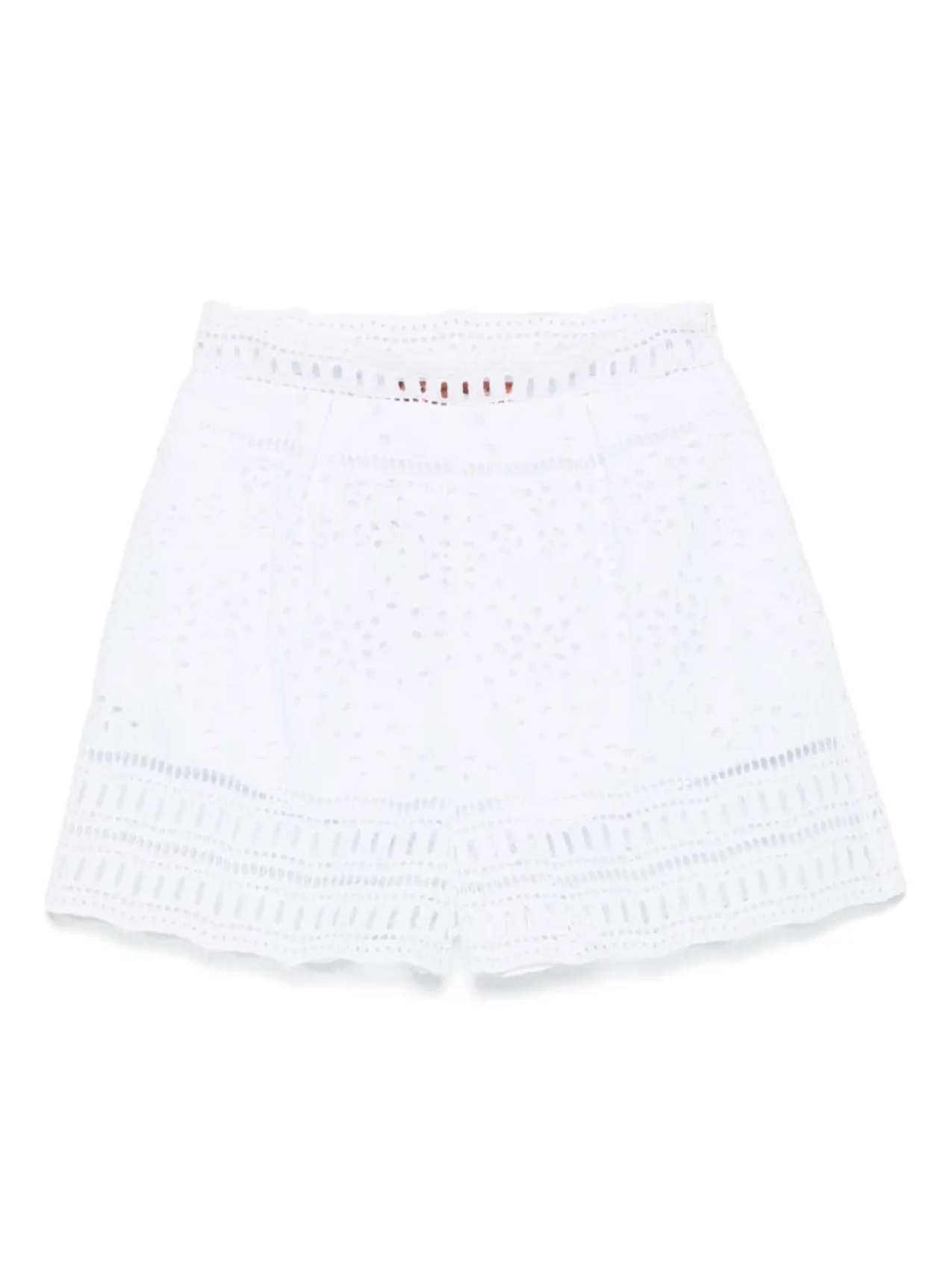 Шорты с английской вышивкой Ermanno Scervino, белый 
Шорты с английской вышивкой Ermanno Scervino, белый