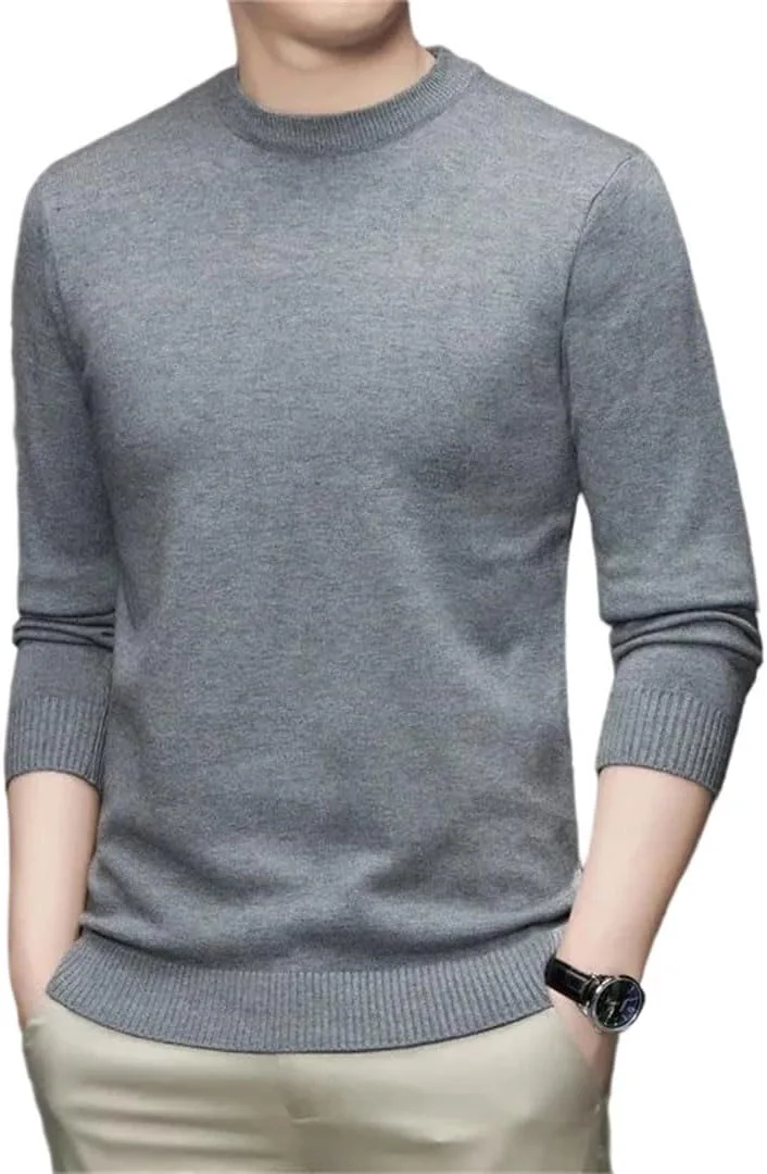 Мужской свитер с круглым вырезом и длинными рукавами
Мужской свитер с круглым вырезом и длинными рукавами