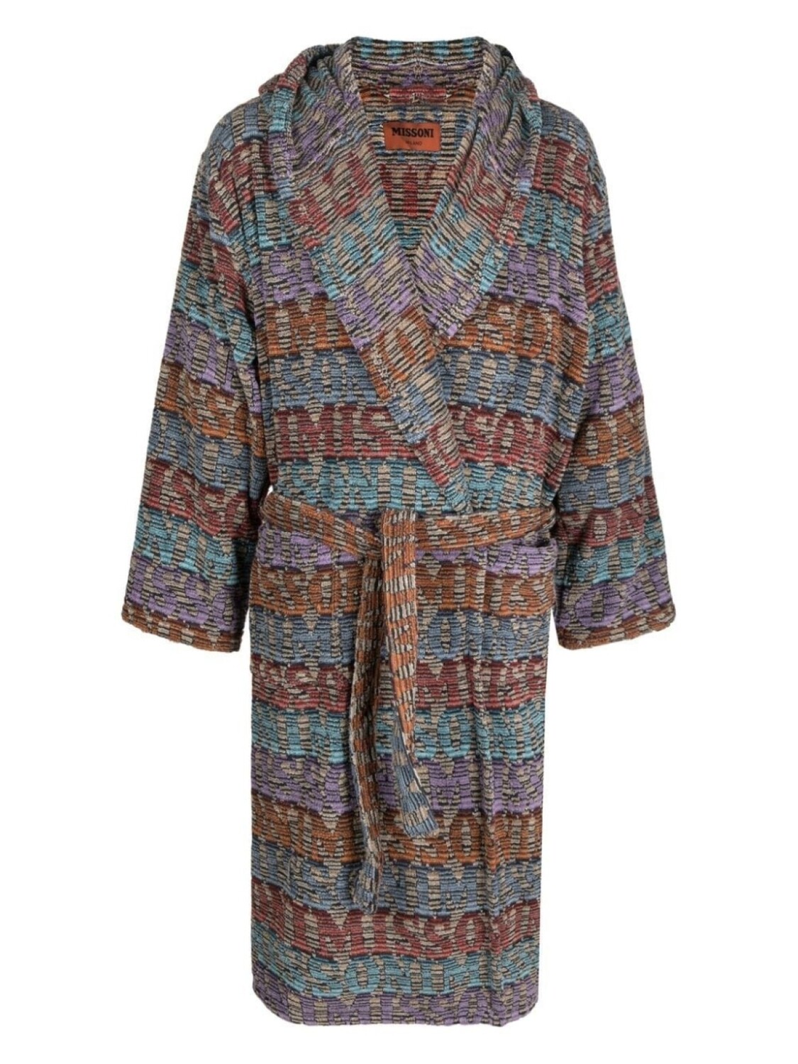 Missoni Home махровый халат в полоску с капюшоном, синий
Missoni Home махровый халат в полоску с капюшоном, синий