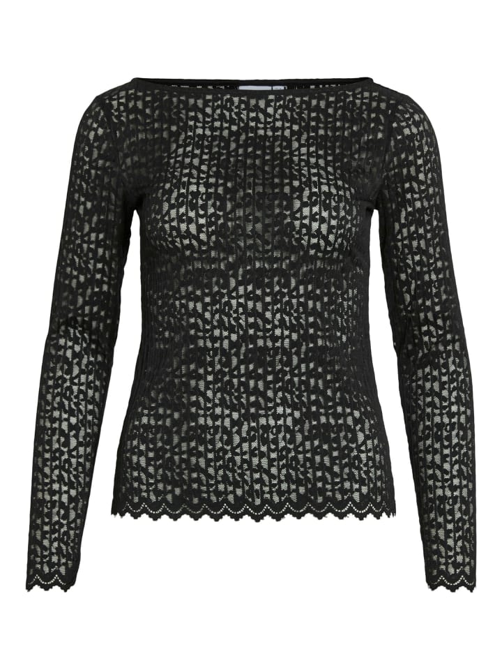 Vila Рубашка с длинными рукавами, кружевным узором и волнистым краем, черного цвета
Vila Рубашка с длинными рукавами, кружевным узором и волнистым краем, черного цвета