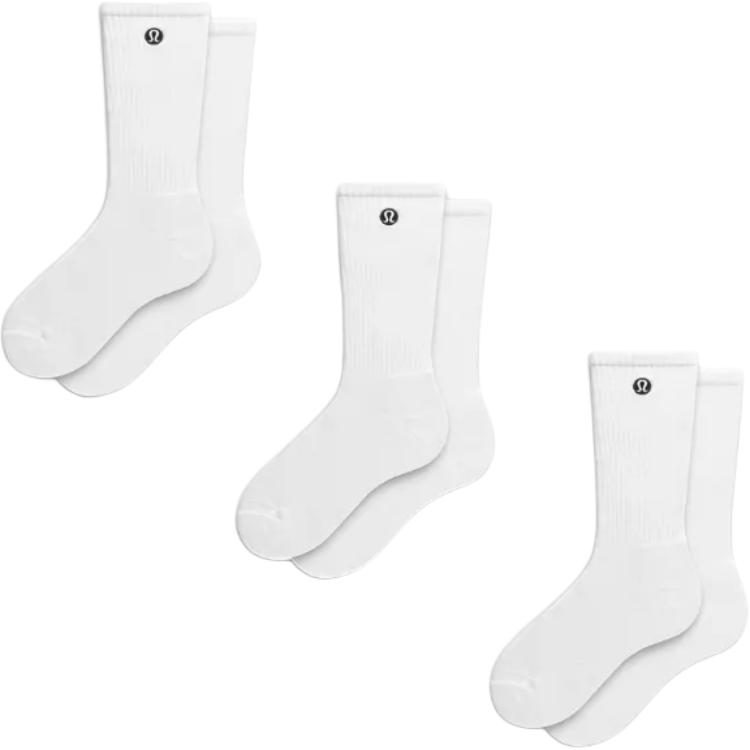 Повседневные носки мид-кальф Unisex 3 пары Lululemon, белый
Повседневные носки мид-кальф Unisex 3 пары Lululemon, белый