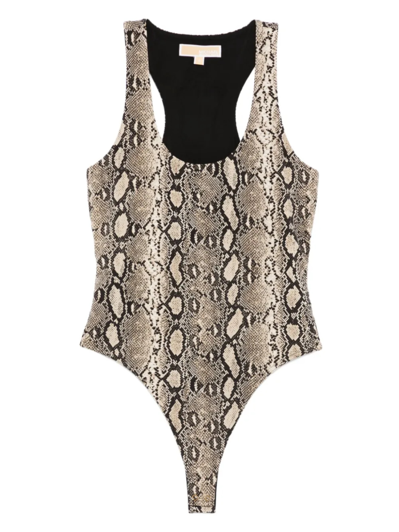 Боди Michael Kors из змеиной кожи со спиной-борцовкой, нейтральный
Боди Michael Kors из змеиной кожи со спиной-борцовкой, нейтральный