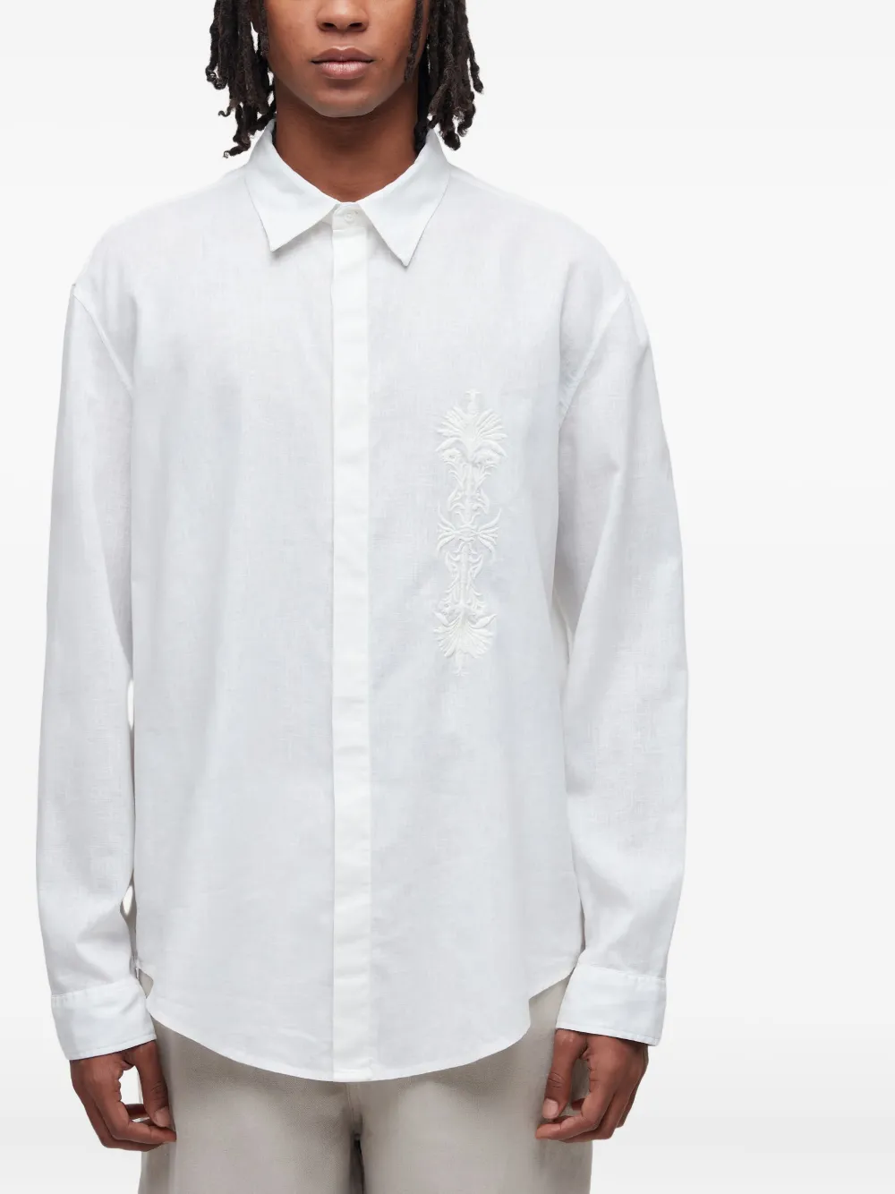 Льняная рубашка с вышивкой Osklen, белый
Льняная рубашка с вышивкой Osklen, белый