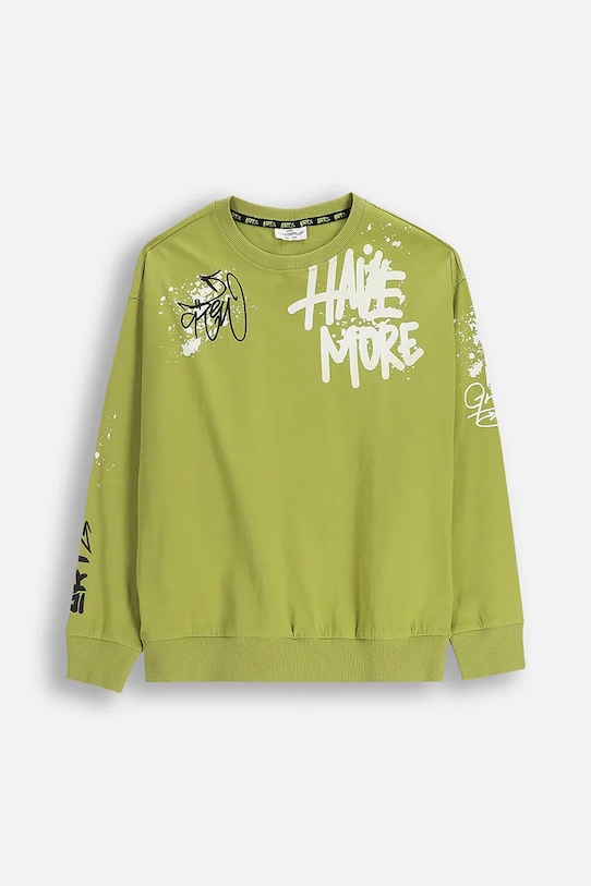 Детская хлопковая толстовка Coccodrillo, зеленый
Детская хлопковая толстовка Coccodrillo, зеленый