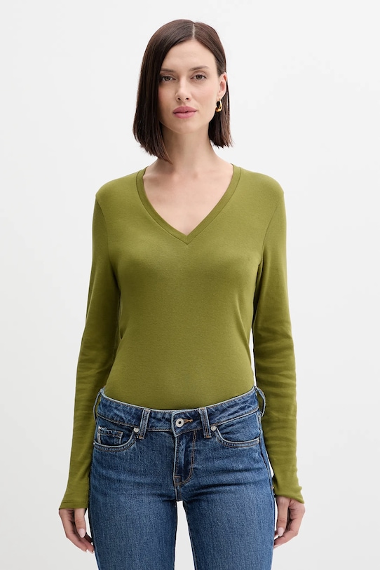 Хлопковый лонгслив United Colors Of Benetton, зеленый
Хлопковый лонгслив United Colors Of Benetton, зеленый