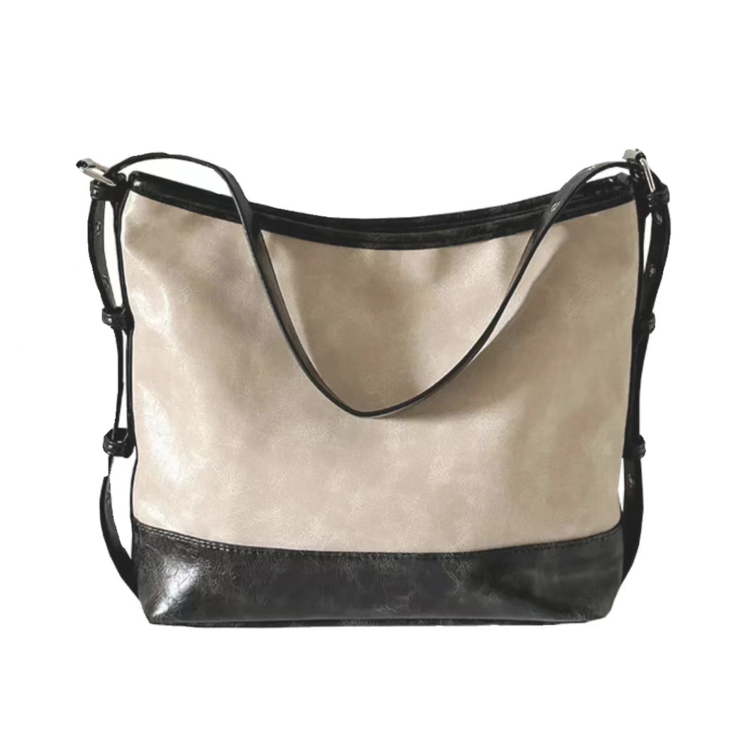 Сумка-шоппер PU из мягкой кожи через плечо женская черно-белая/экрю UNITE STAR
Сумка-шоппер PU из мягкой кожи через плечо женская черно-белая/экрю UNITE STAR