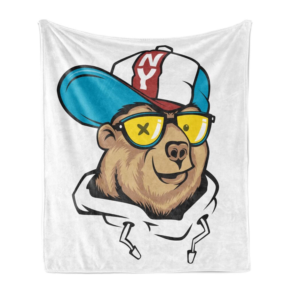 Мягкое фланелевое флисовое одеяло ABAKUHAUS Funny Bear, Cool Bear in a Cap NY, уютный плюш для использования в помещении и на улице, 125 x 175 см, разноцветный
Мягкое фланелевое флисовое одеяло ABAKUHAUS Funny Bear, Cool Bear in a Cap NY, уютный плюш для использования в помещении и на улице, 125 x 175 см, разноцветный