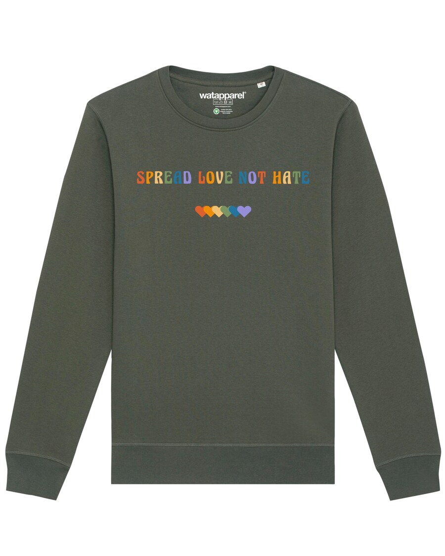 Свитер Watapparel Sweatshirt Spread Love not Hate, хаки
Свитер Watapparel Sweatshirt Spread Love not Hate, хаки
