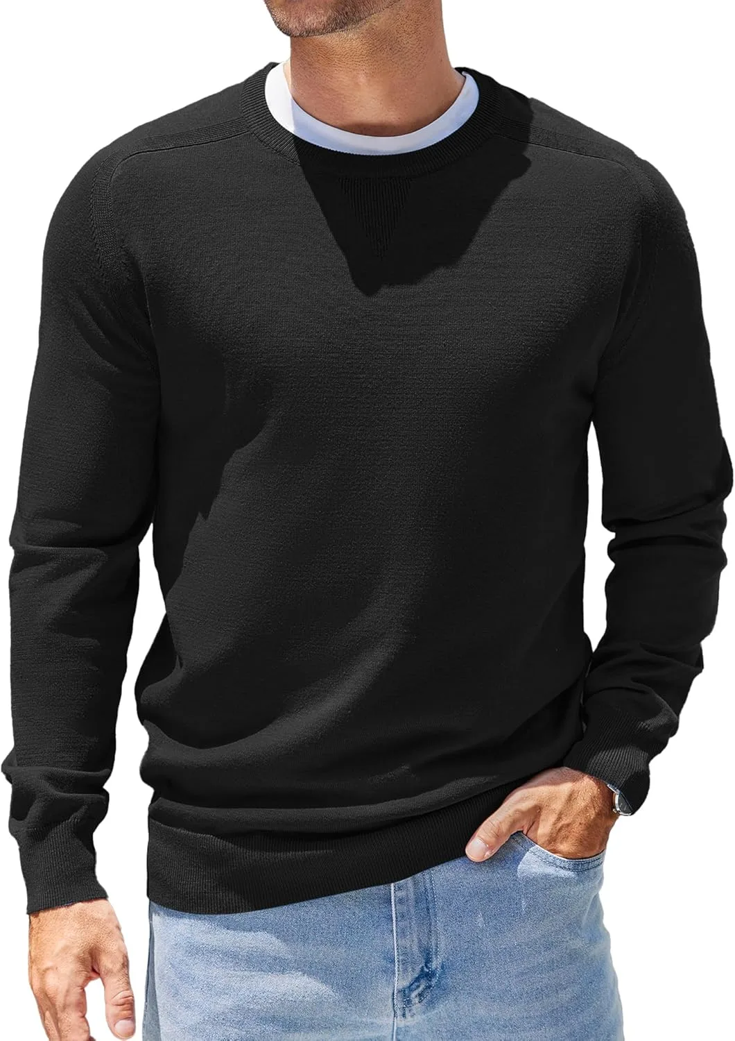 COOFANDY мужской свитер-пуловер с длинным рукавом, легкий, облегающий
COOFANDY мужской свитер-пуловер с длинным рукавом, легкий, облегающий
