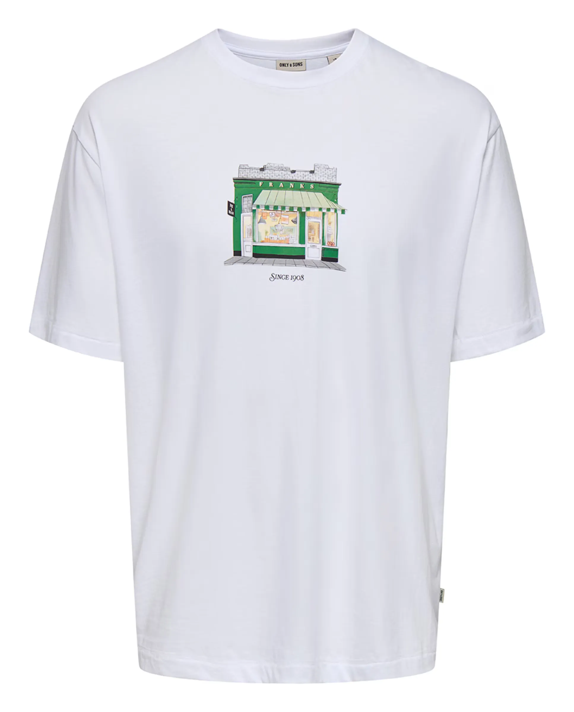 Футболка мужская с коротким рукавом свободного кроя Only & Sons, белый
Футболка мужская с коротким рукавом свободного кроя Only & Sons, белый