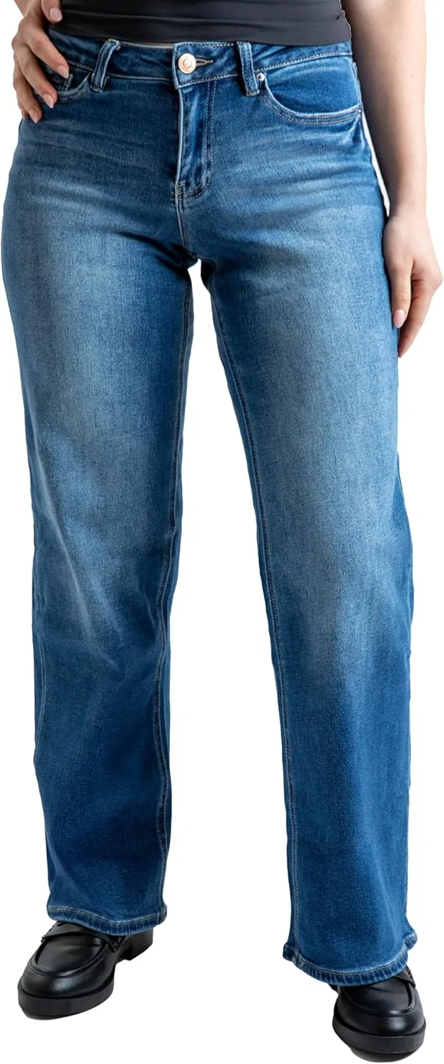 YMI Women's Mid Rise Premium Stretch Wide Leg Jeans
YMI Women's Mid Rise Premium Stretch Wide Leg Jeans