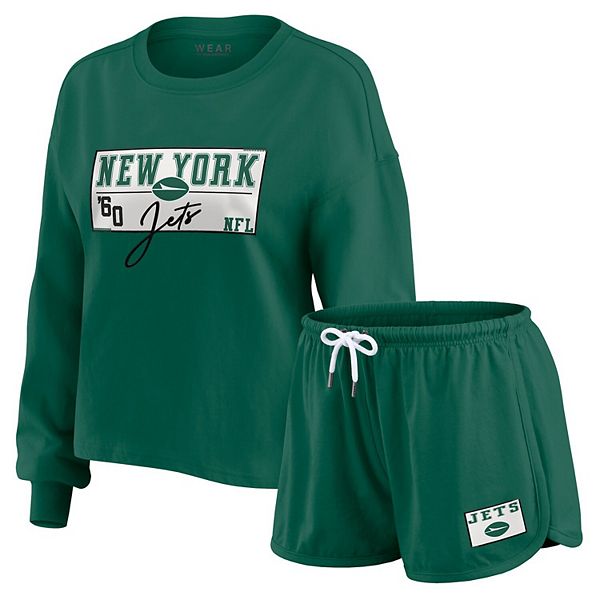 Женский зеленый комплект New York Jets: регбийка с длинным рукавом и шорты Wear By Erin Andrews
Женский зеленый комплект New York Jets: регбийка с длинным рукавом и шорты Wear By Erin Andrews