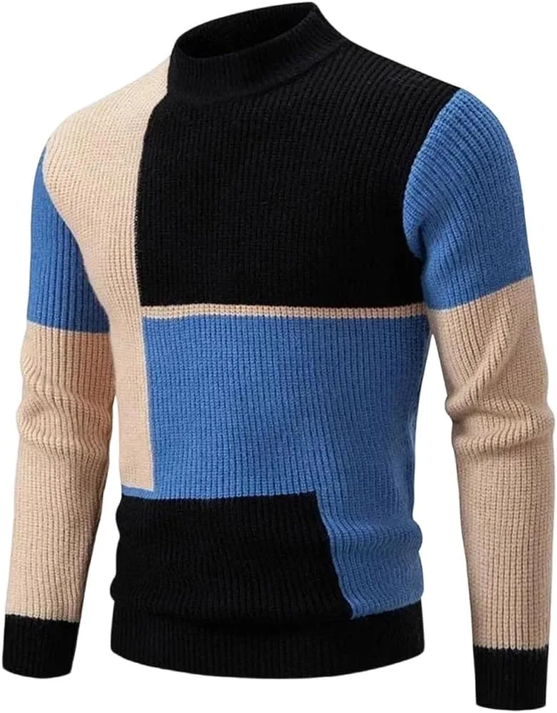 Мужской повседневный теплый свитер с круглым вырезом
Мужской повседневный теплый свитер с круглым вырезом