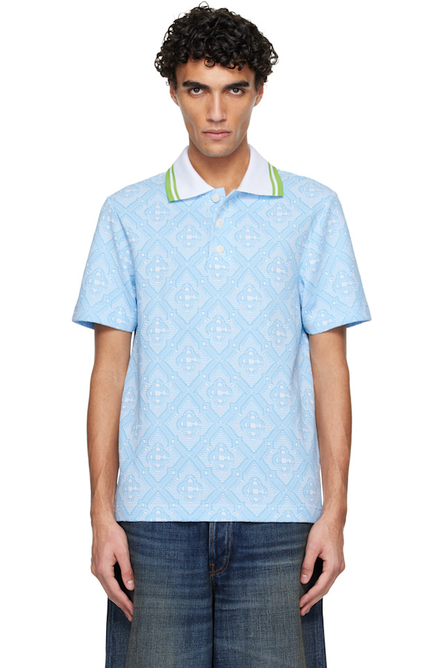 Casablanca Поло сине-белого жаккарда
Casablanca Поло сине-белого жаккарда