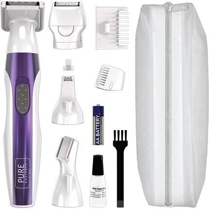 Wahl Средство для удаления волос на лице и теле Pure Radiation Женская бритва 4-в-1 Триммер на аккумуляторе Удаление волос на всем теле Триммер для зоны бикини Безболезненная бритва для ног
Wahl Средство для удаления волос на лице и теле Pure Radiation Женская бритва 4-в-1 Триммер на аккумуляторе Удаление волос на всем теле Триммер для зоны бикини Безболезненная бритва для ног